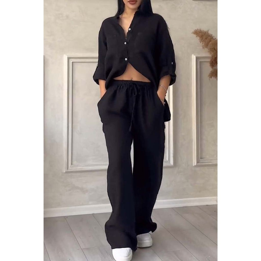 Leopold Cotton Set in Black