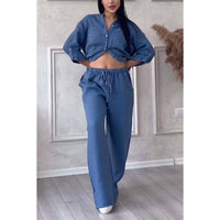 Leopold Cotton Set in Blue