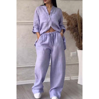 Leopold Cotton Set in Purple