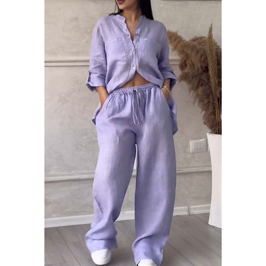 Leopold Cotton Set in Purple
