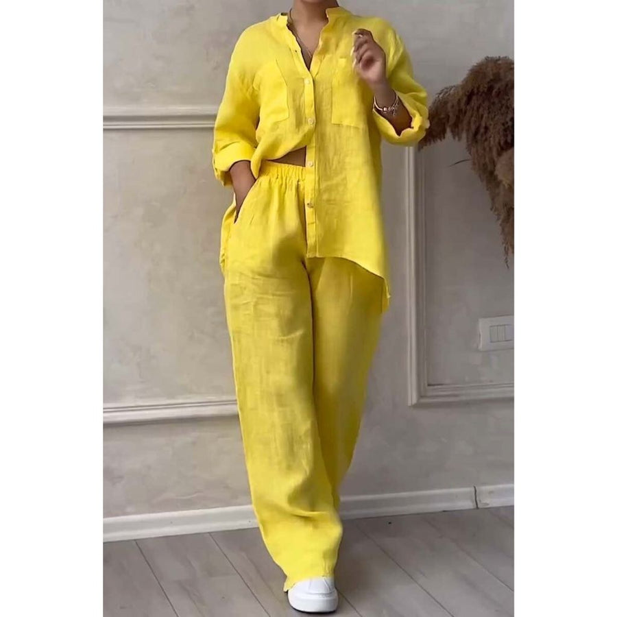 Leopold Cotton Set in Yellow