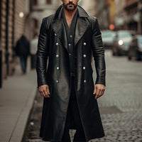 Leopold Elegant Trench Coat in Black