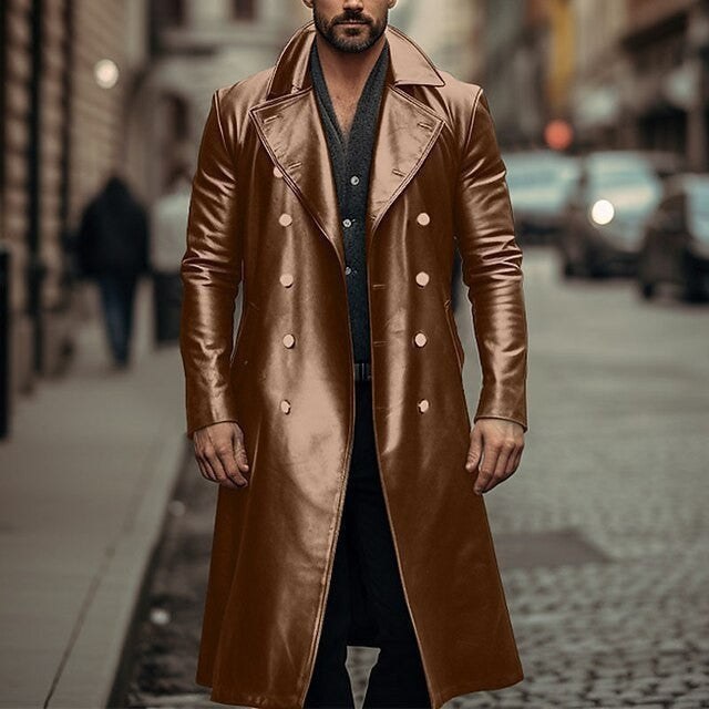 Leopold Elegant Trench Coat in Brown