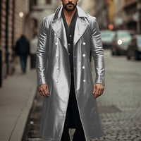Leopold Elegant Trench Coat in Silver