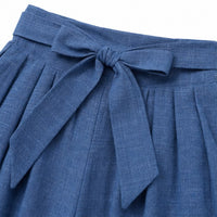 Lerwick Women's High Waist Wide Leg Pants in Blue