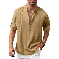 Levi Casual Linen Shirt in Brown