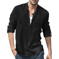 Levi Casual Linen Shirt in Navy