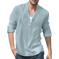 Levi Casual Linen Shirt in Navy
