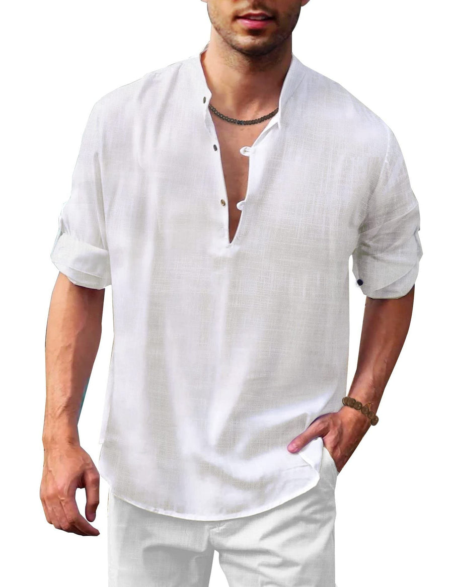 Levi Casual Linen Shirt in White