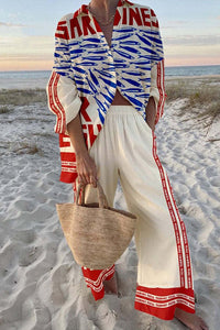 Levi™ Printed Set in Red/Blue