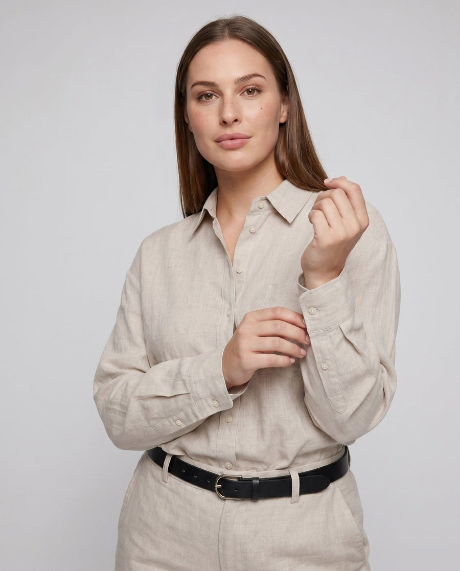 Lia Casual Linen Blouse