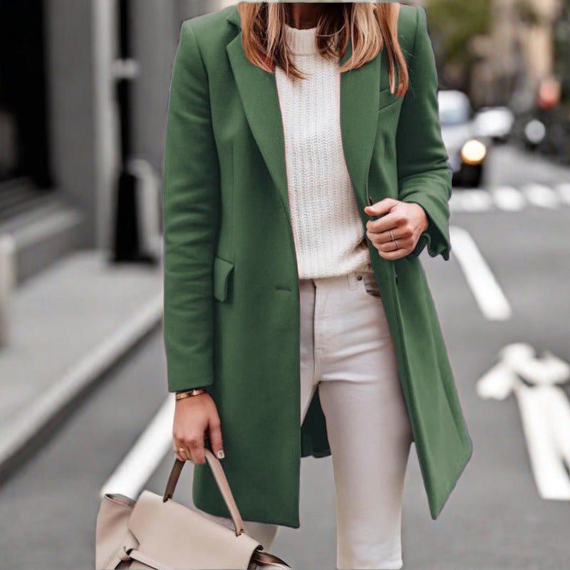 Liana Elegant Coat in Green