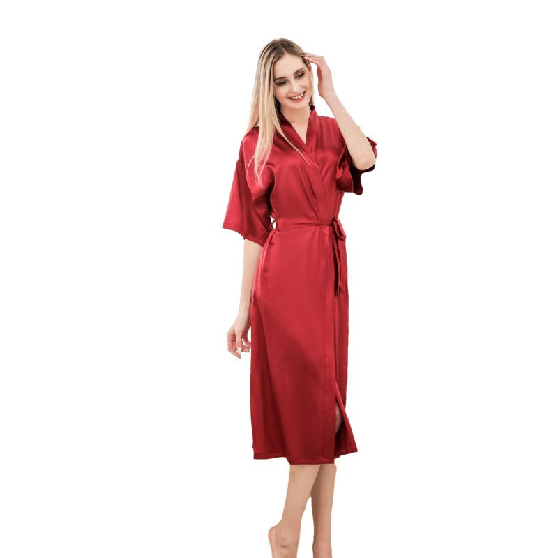 Liana Satin Coat in Red