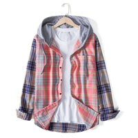 Liana Shirt with Hood in Red