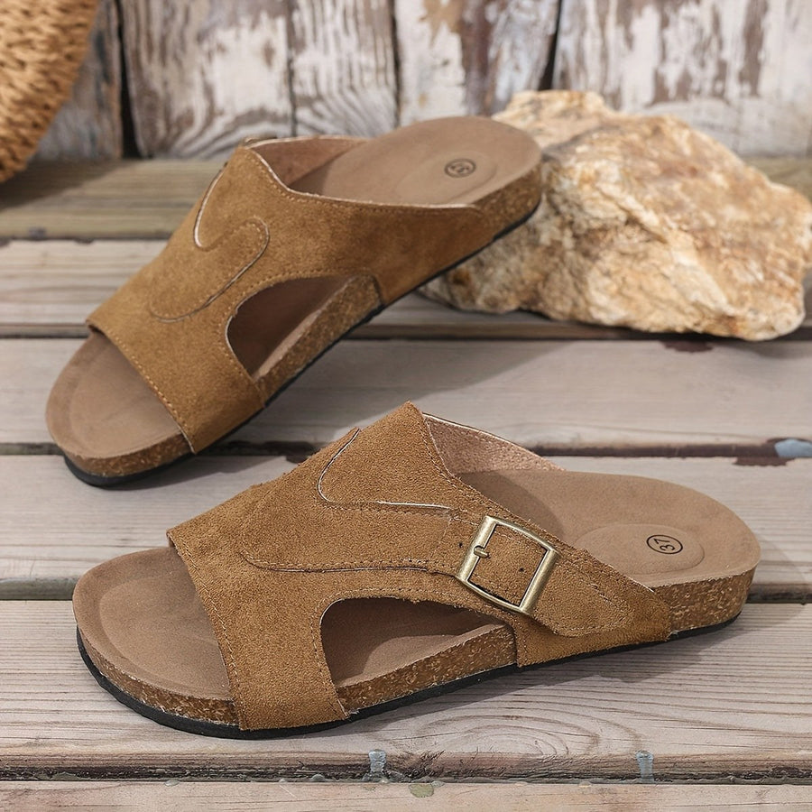 Lidiya Stylish Non Slip And Strap Sandal in Beige