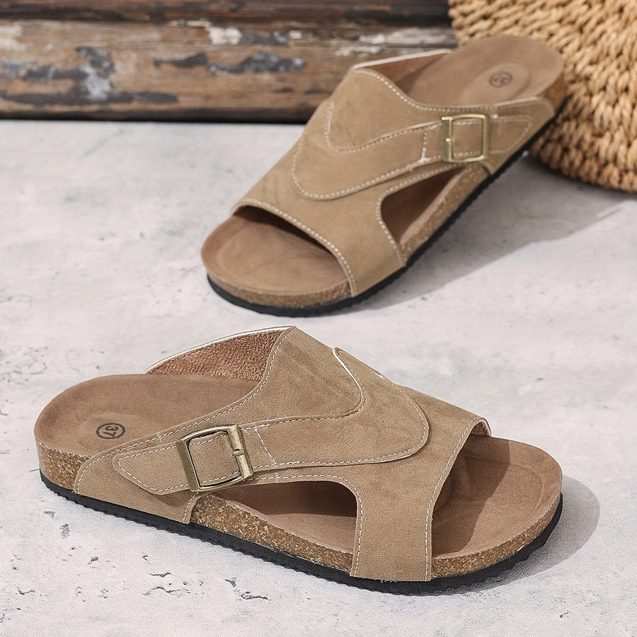 Lidiya Stylish Non Slip And Strap Sandal in Beige