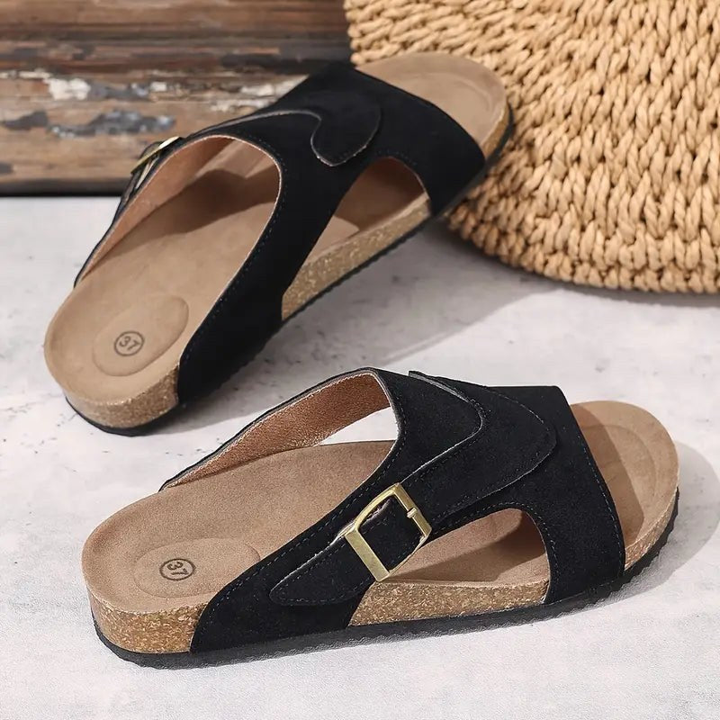 Lidiya Stylish Non Slip And Strap Sandal in Beige