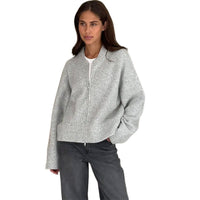 Lila Casual Knit Cardigan with Zip Front