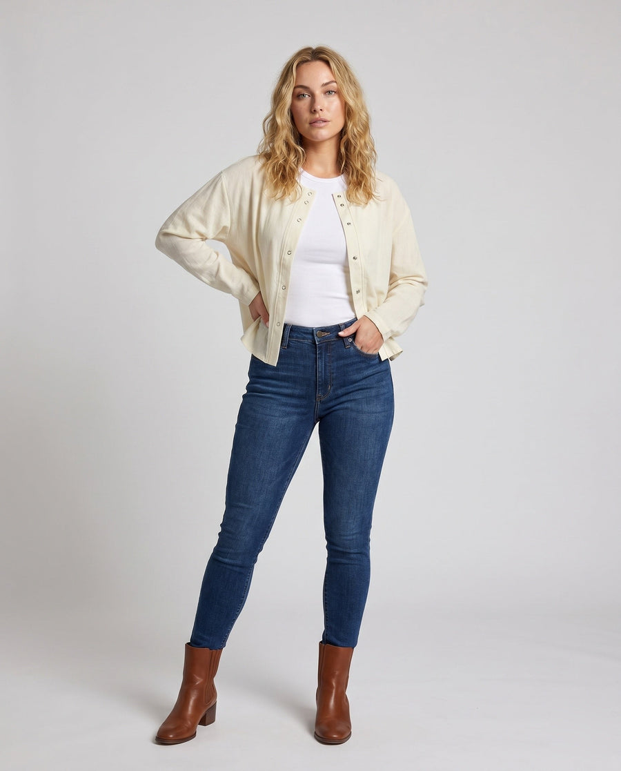 Lila Casual Linen Blouse