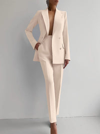 Lila Elegant Blazer with Fitted in Apricot