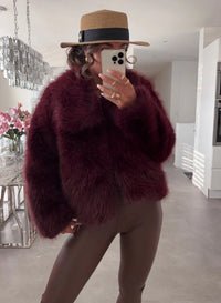 Lila Jacket in Wine Red