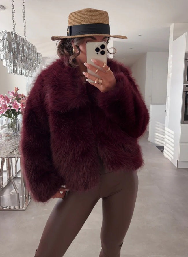 Lila Jacket in Wine Red
