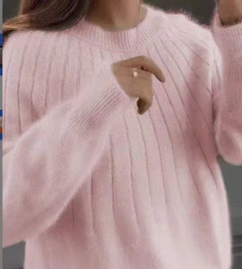Lila Knit Sweater in Light Pink