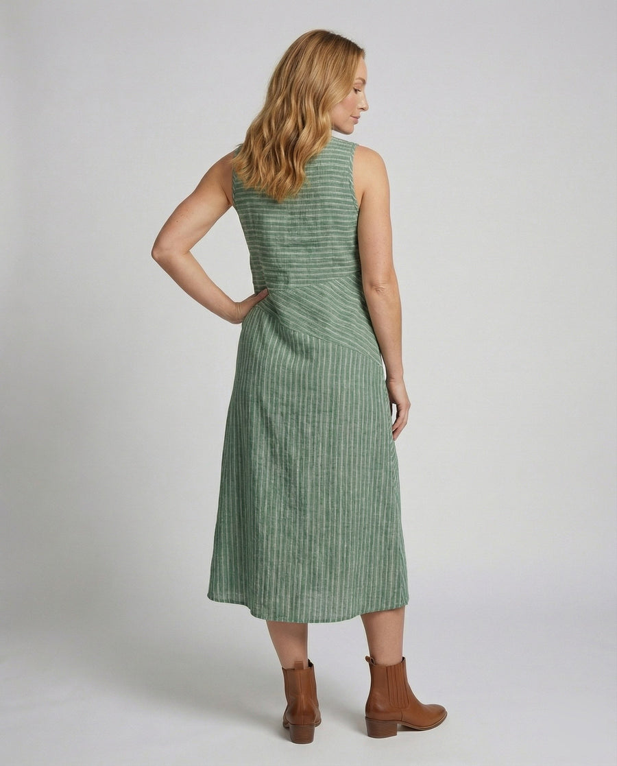Lila Linen Blend Midi Dress