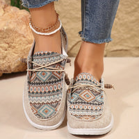 Lila Linen Shoes in Khaki