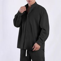 Lilian Blouse with Stand Collar and Long Sleeve