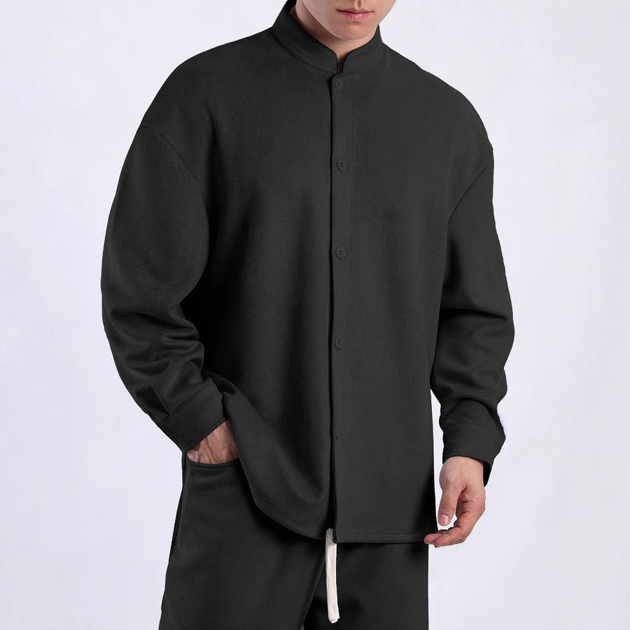 Lilian Blouse with Stand Collar and Long Sleeve