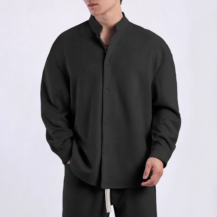 Lilian Blouse with Stand Collar and Long Sleeve