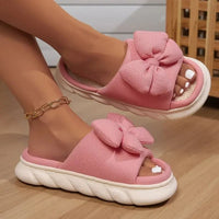 Lilo Bow Slides in Pink