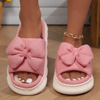 Lilo Bow Slides in Pink