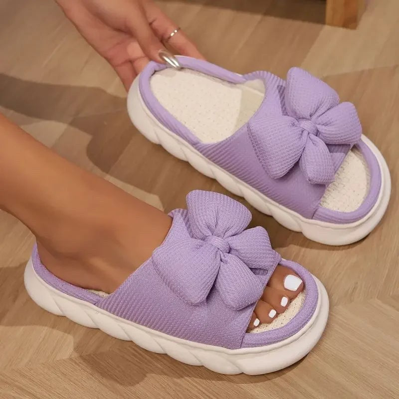 Lilo Bow Slides in Purple