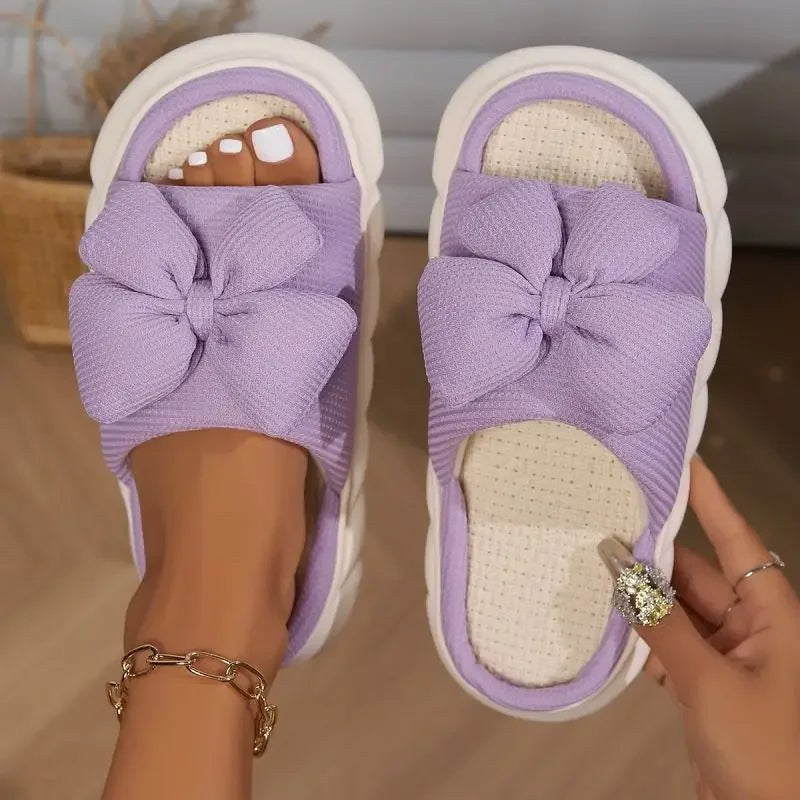 Lilo Bow Slides in Purple