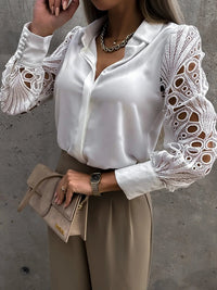Lily™ Sophisticated Blouse with Exquisite Sleeves in Black