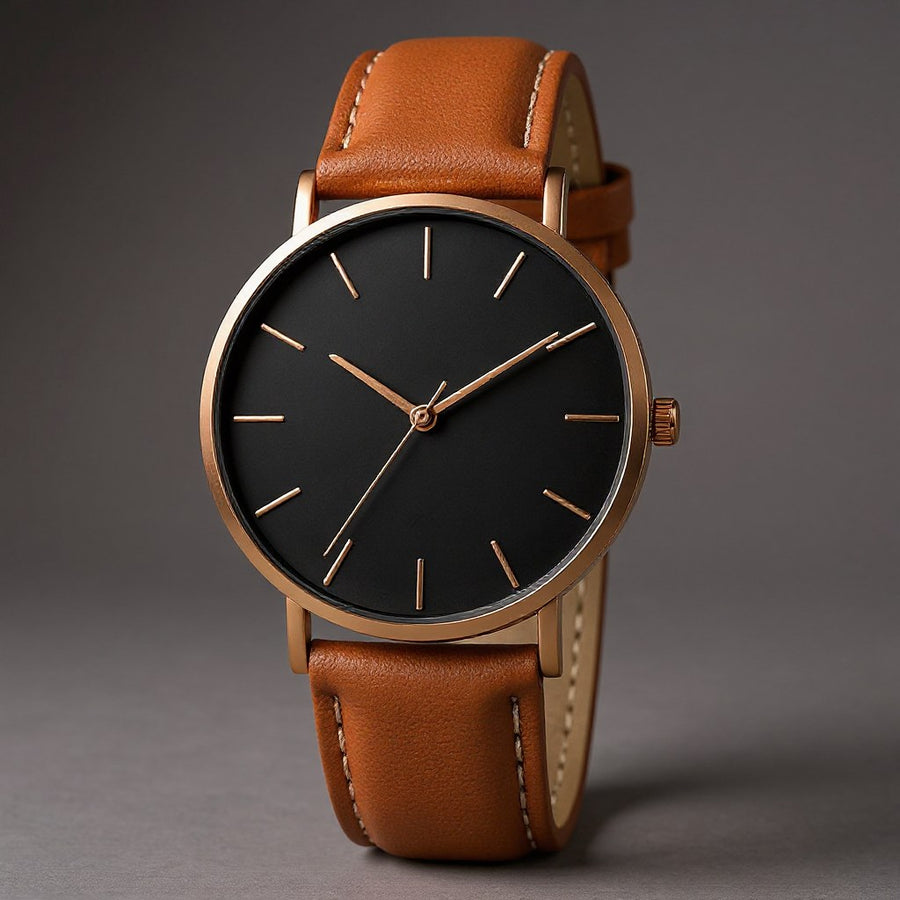 Linea Classic Watch, 39mm in Charcoal Brown