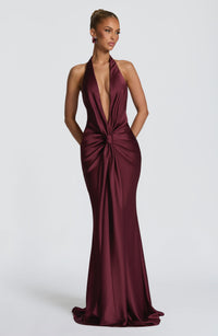 Letizia Gown – Cherry Lacquer