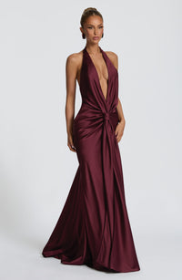 Letizia Gown – Cherry Lacquer