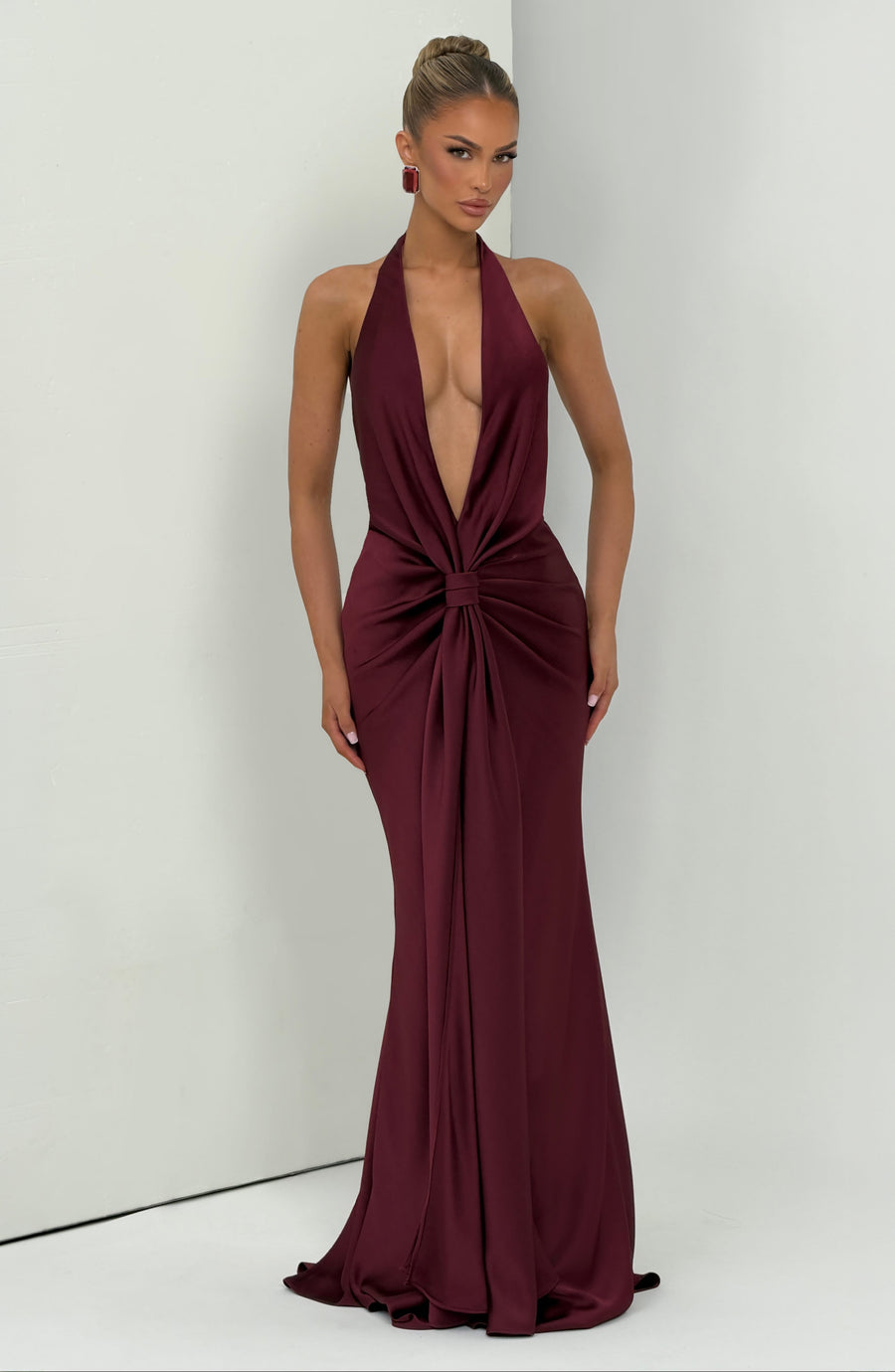 Letizia Gown – Cherry Lacquer