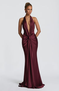 Letizia Gown – Cherry Lacquer