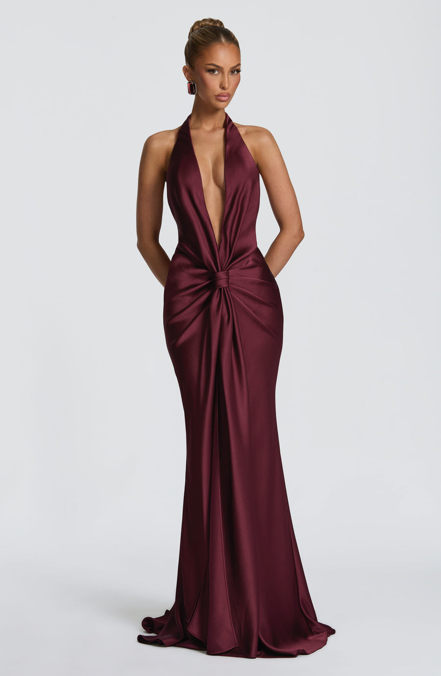 Letizia Gown – Cherry Lacquer