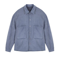 Linnea Casual Jacket with Pockets in Denim Blue