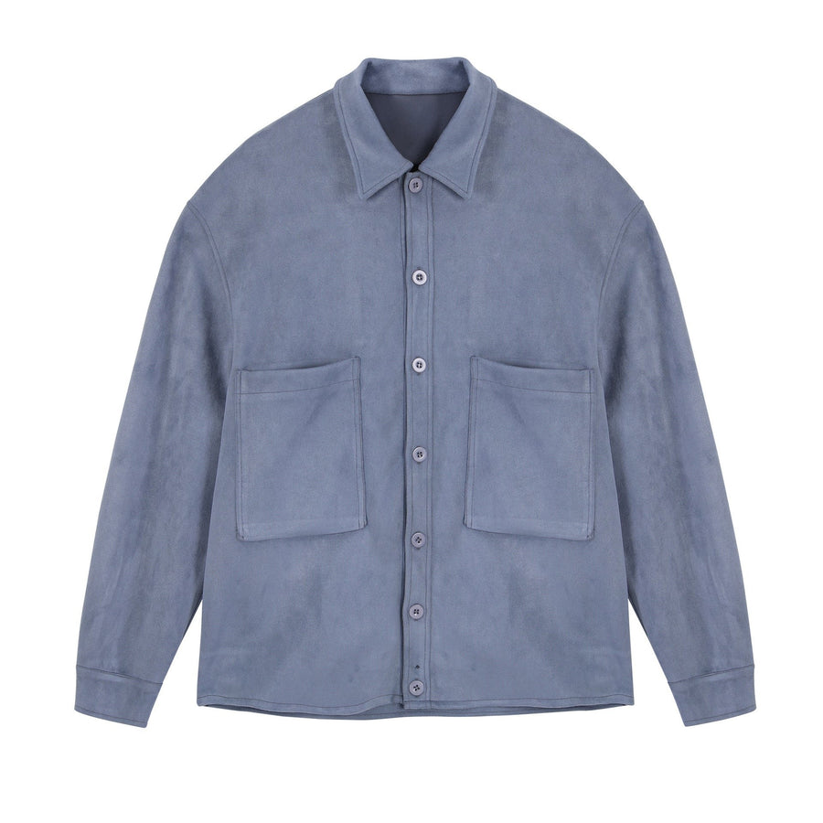 Linnea Casual Jacket with Pockets in Denim Blue