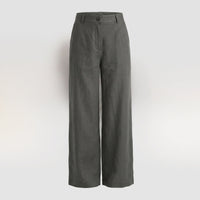Linnea Elegant Linen Trousers in Grey