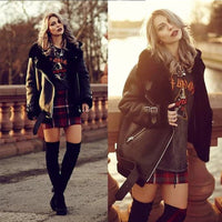 Linnea Leather Jacket with Belted