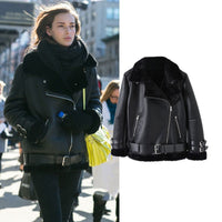 Linnea Leather Jacket with Belted
