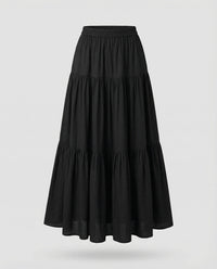 Linnea Linen Skirt in Black