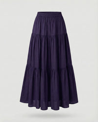 Linnea Linen Skirt in Purple